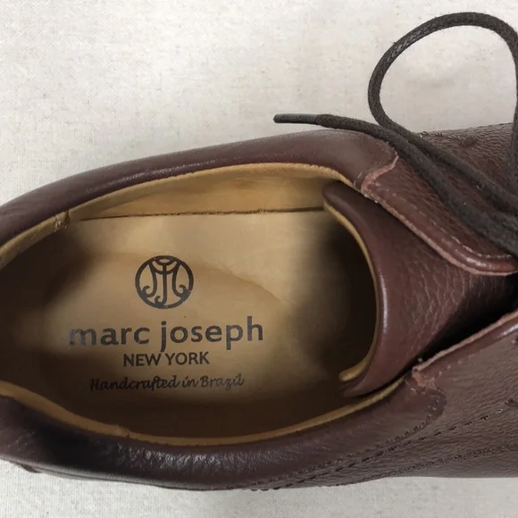 Marc Joseph New York Handcrafted in Brazil Men Size 10,5 Brown NEW never worn - Picture 9 of 12